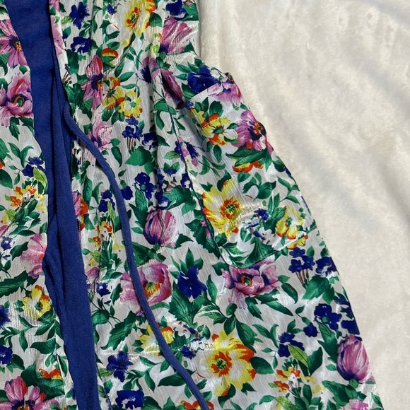 Vintage Gold Label Victorias Secret Bath Robe Terry Cloth Lined Floral One Size - Picture 12 of 12